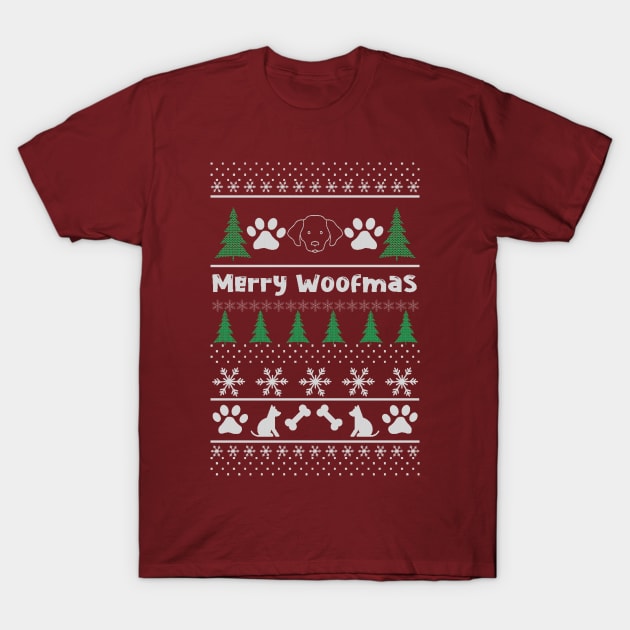 Merry Woofmas for  Dog Lovers T-Shirt by MidnightSky07